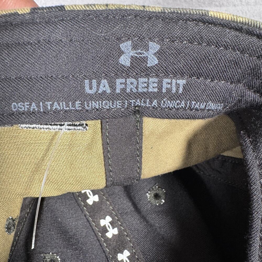 Under Armour Hat Cap Strap Back Mens One Size Green Camo‎ UA Freedom Embroidered - Picture 10 of 13